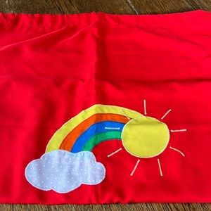 Rainbow Appliqué drawstring bag